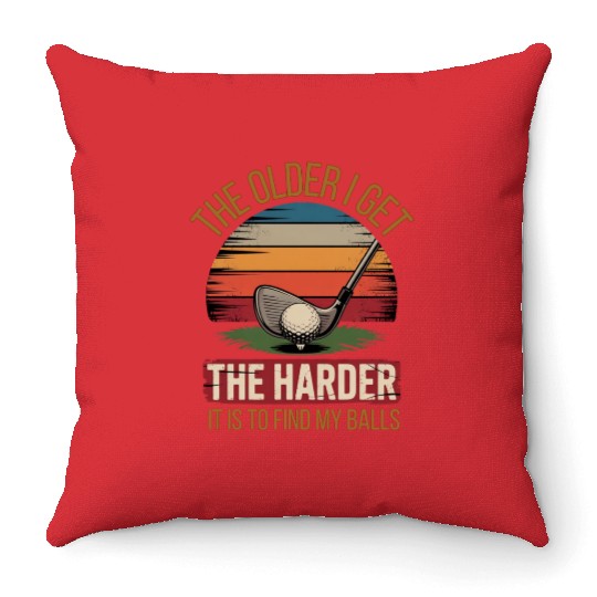 Golf Funny Dad Joke Throw Pillows