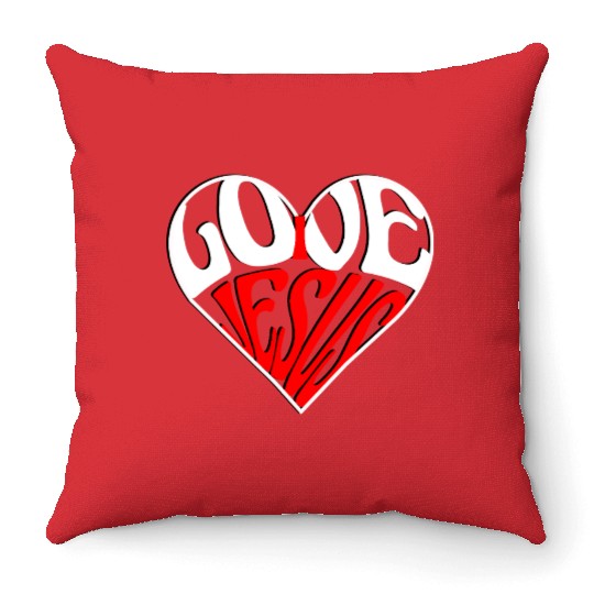 I love Jesus Throw Pillows