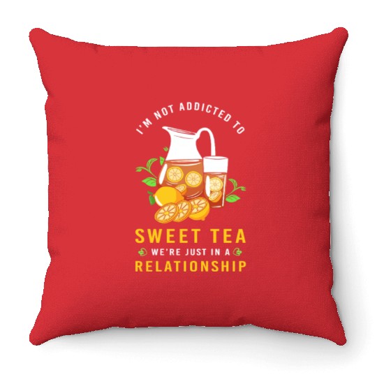Morning Drink Sweet Tea Throw Pillows