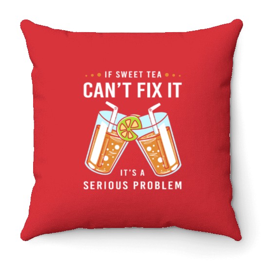 Sweet Tea Lover Drinker Throw Pillows