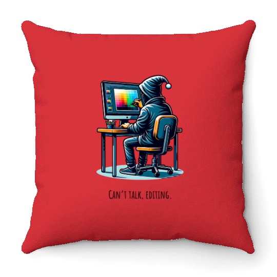 Editing Hacker - Creative in the Tunnel Throw Pillows