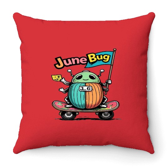 Bug Race Insect Racing Theme Throw Pillows