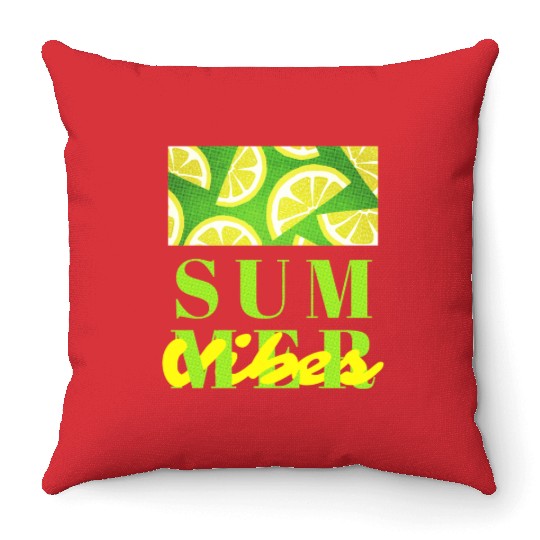 Lemon Fresh Summer Mood – Minimalist Citrus Art Throw Pillows