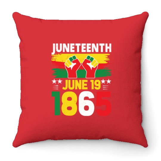 Juneteenth June 19 1865 Throw Pillows