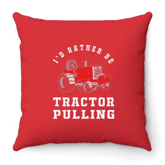 Tractor Driver Tractor Pulling Throw Pillows