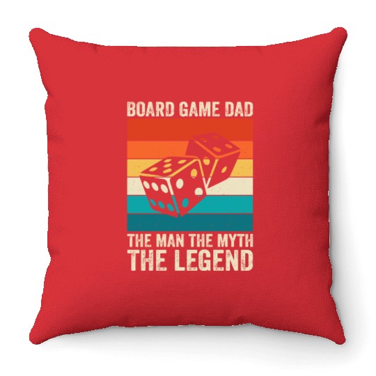 Board game dad Throw Pillows