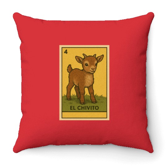 EL CHIVITO - THE BABY GOAT - LA LOTERÍA Throw Pillows