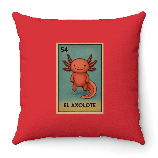 EL AXOLOTE - THE AXOLOTL - LA LOTERÍA Throw Pillows
