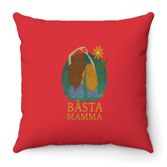 Best Mom Embroidered Style - Mother and Daughter Throw Pillows