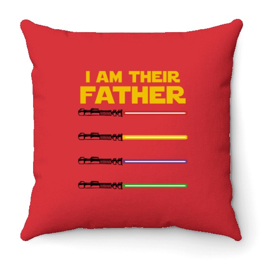 I Am Their Father Throw Pillows