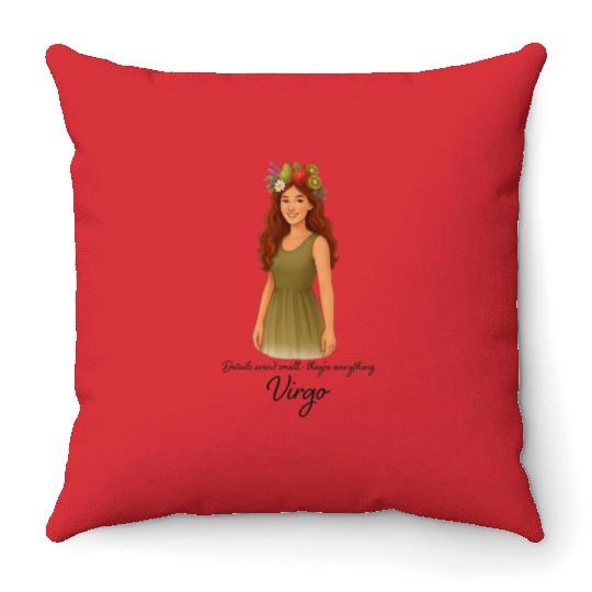 Virgo Woman – Grace in Every Detail Throw Pillows