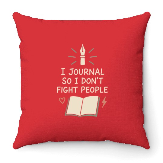 Journaling Aesthetic Creative Planner Life Writing Throw Pillows