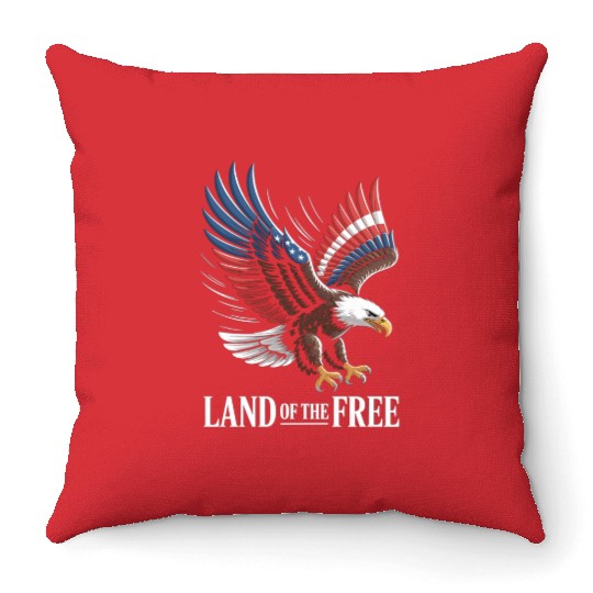 Land of the Free Throw Pillows