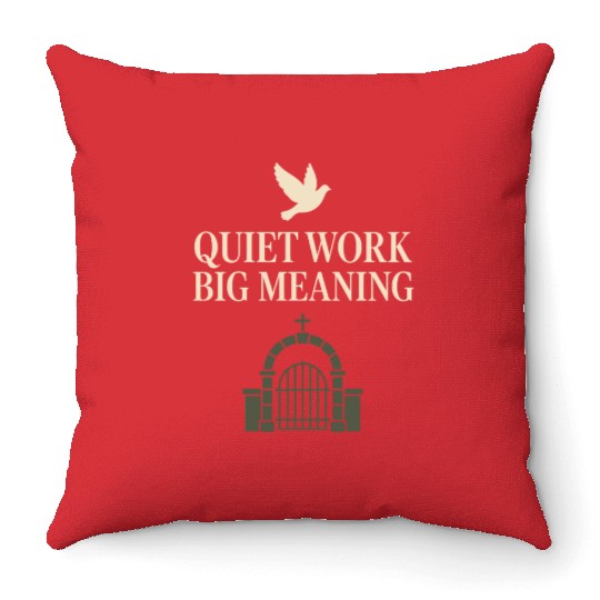 Cemetery Worker Groundskeeper Graveyard Memorial Throw Pillows