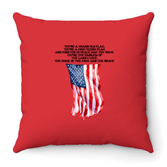 You're a grand old flag 4th of July America pride Throw Pillows