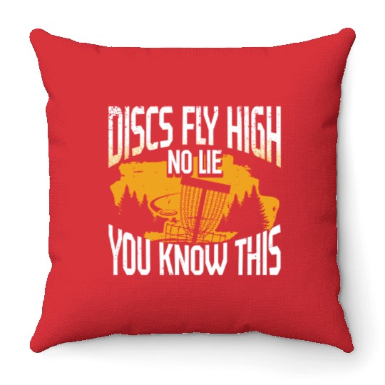 Disc Golf Ultimate Frisbee Discgolf Throw Pillows