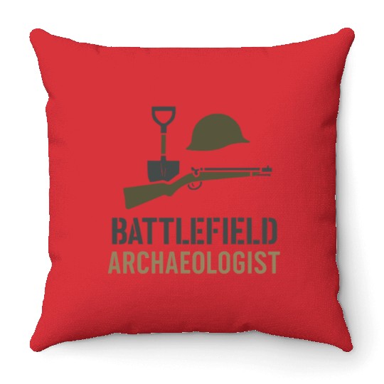 Military Historian Battlefield Research War Throw Pillows