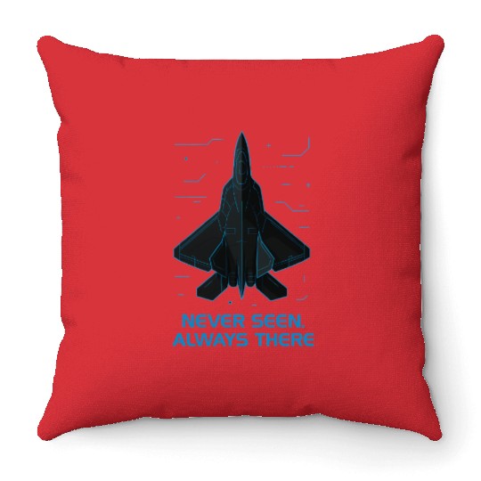 Stealth Fighter Jet Throw Pillows – Futuristic Military