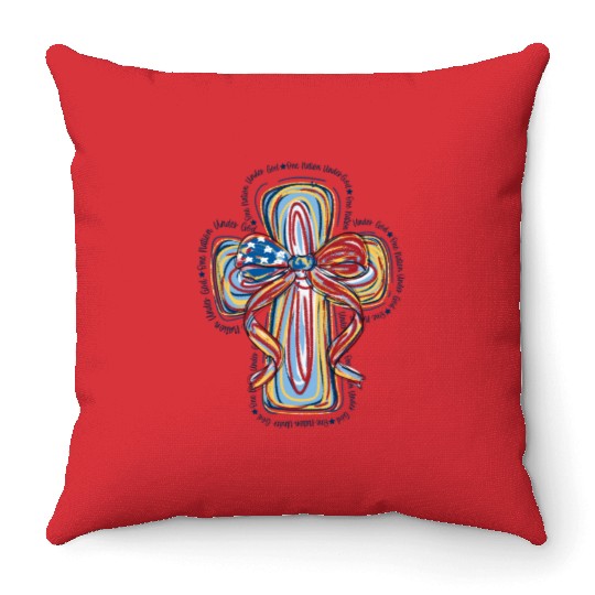 Christian 4th of July Throw Pillows