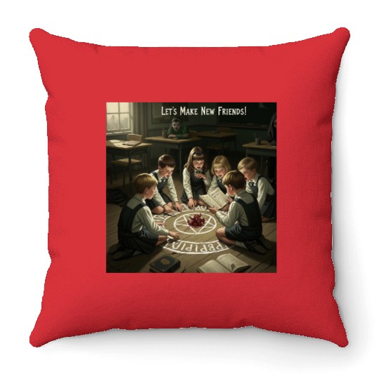 New Friends, Old Rituals Throw Pillows
