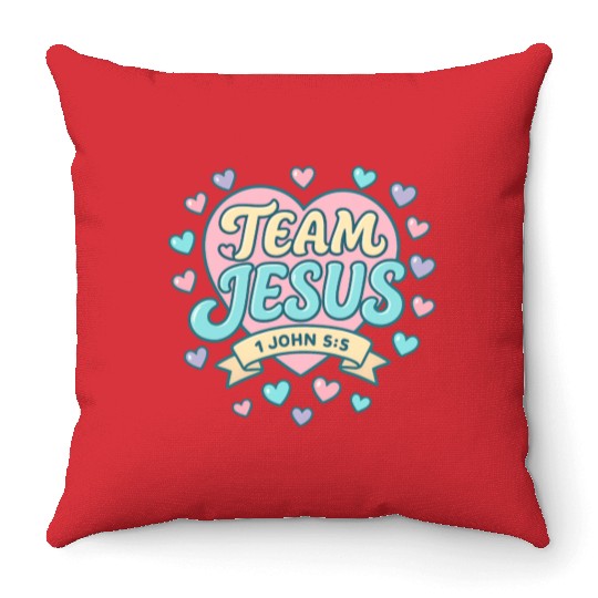 Team Jesus Throw Pillows