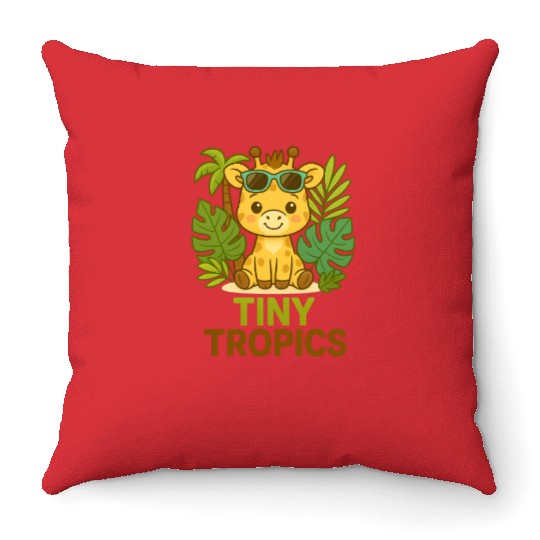 Tiny Tropics Giraffe Throw Pillows