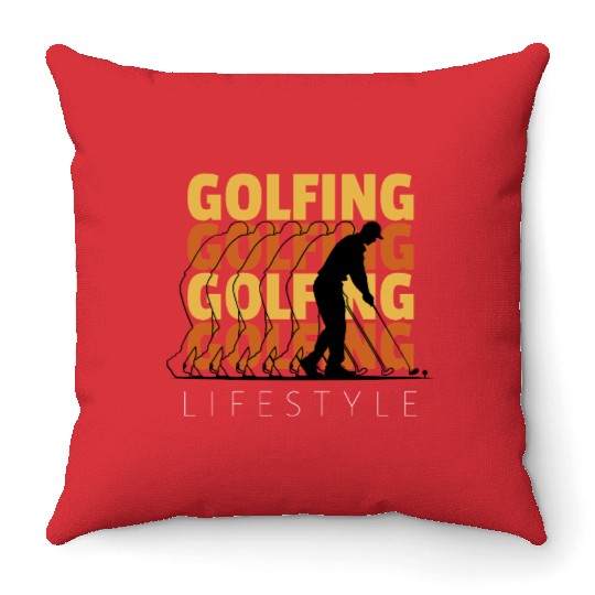 Golfing Lifestyle Golf Enthusiast Throw Pillows