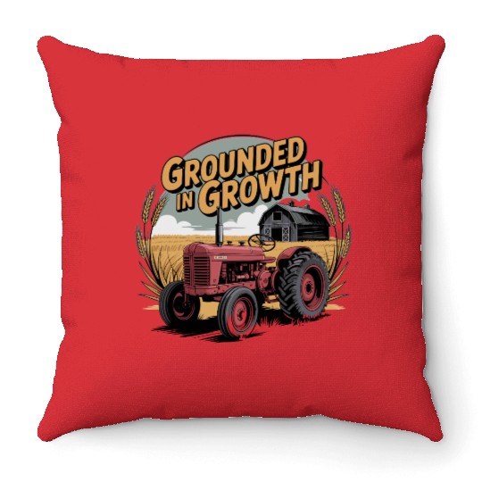 Grounded in Growth Throw Pillows