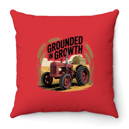 Grounded in Growth Throw Pillows