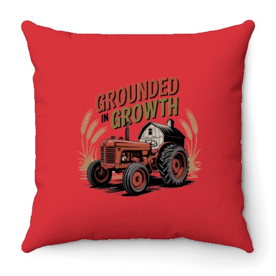 Grounded in Growth Throw Pillows
