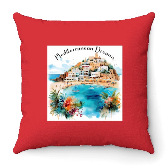 Mediterranean Dreams Throw Pillows