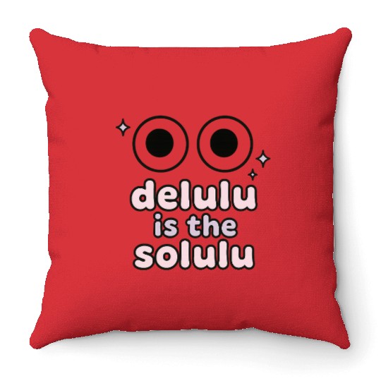 Delulu Eyes – TikTok Core Energy Throw Pillows
