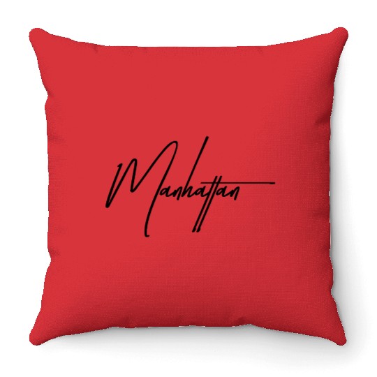 Manhattan – Urban Cool in One Word Throw Pillows