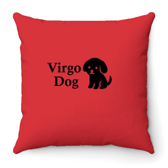 Virgo Dog Throw Pillows