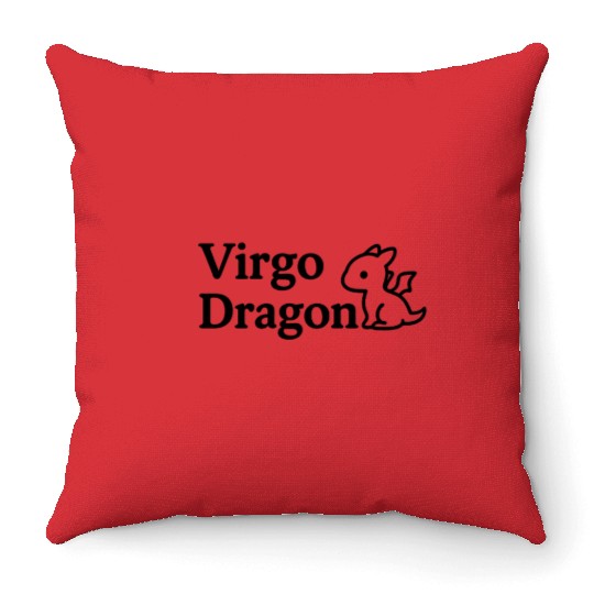 Virgo Dragon Throw Pillows