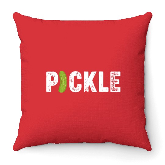 Pickle Fermented Cucumber Pickles Throw Pillows