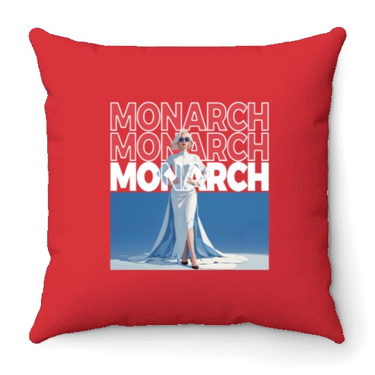 MONARCH – Silence in Command Throw Pillows