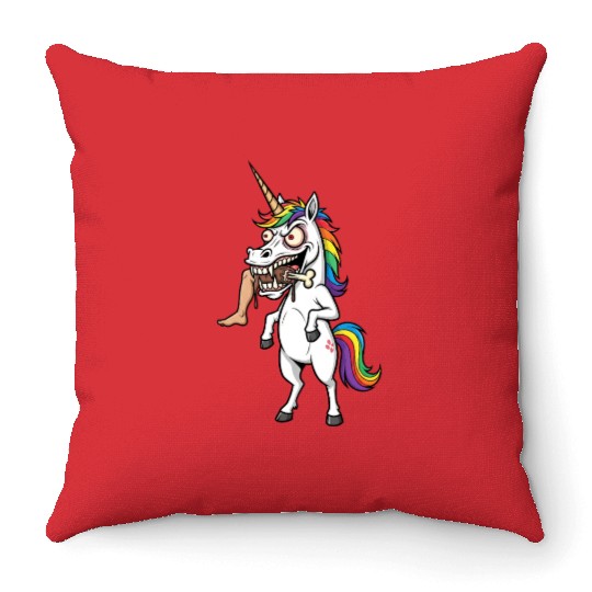 Mad Unicorn – Leg Day Just Got Wild! Throw Pillows