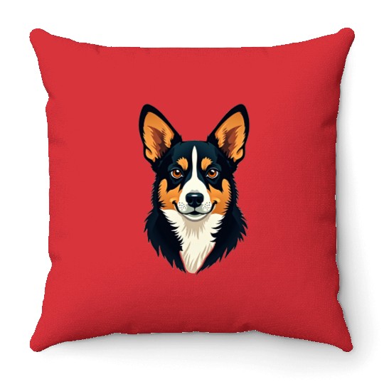 “Pembroke Welsh Corgi” – Bold & Beautiful Dogs Throw Pillows