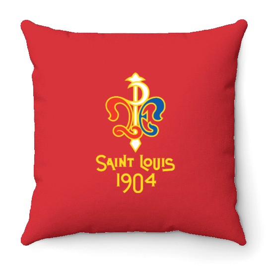 1904 St. Louis - Full Color Throw Pillows