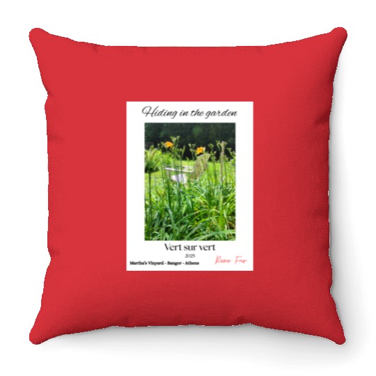 Hiding in the Garden Rene Fur 2025 Throw Pillows