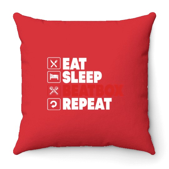 Beatbox Rap Battle Music Beatboxer Throw Pillows