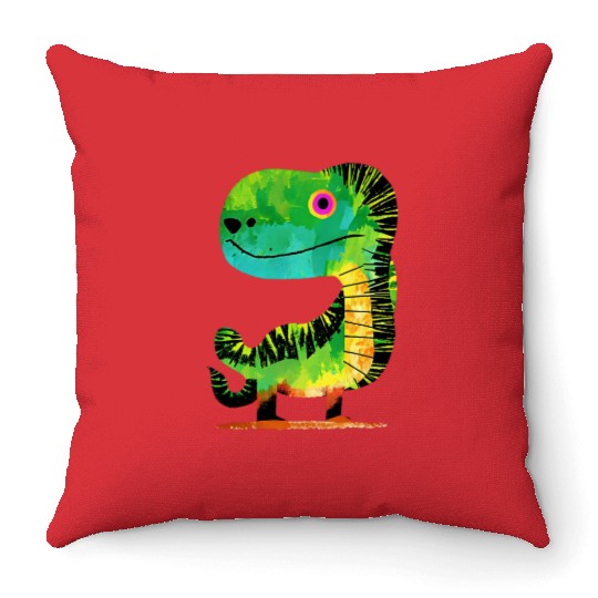 Jurassic Pop T Rex Throw Pillows