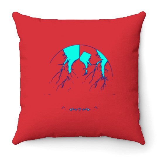 Royal Blue Lightning shadow Throw Pillows