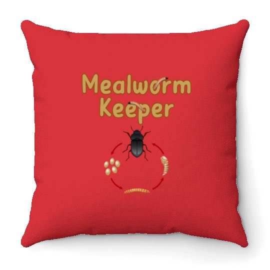 Mealworms Farm Tenebrio molitor Insect Lover Throw Pillows
