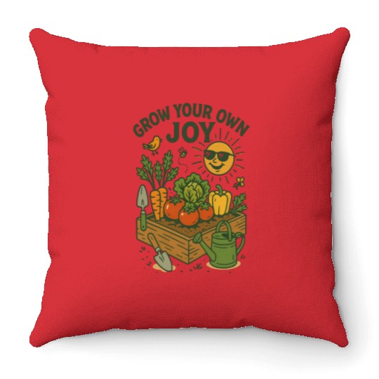 Vegetable Gardening Throw Pillows