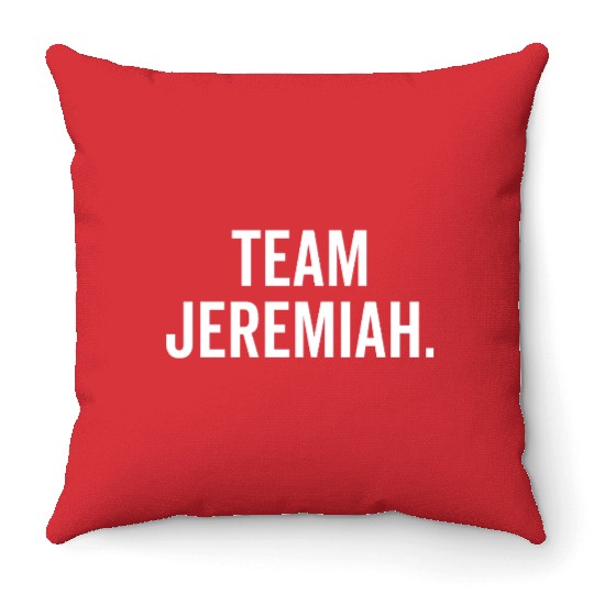 Team Jeremiah Throw Pillows