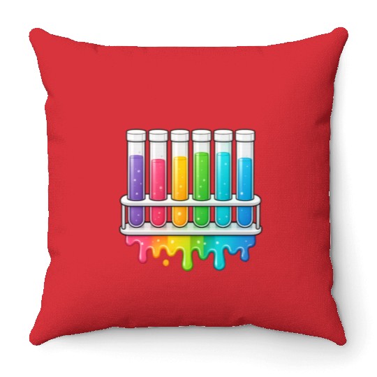 Chemistry Test Tube Design Throw Pillows