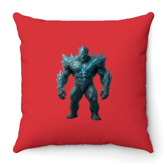 Crystal Golem hyper-realistic Throw Pillows