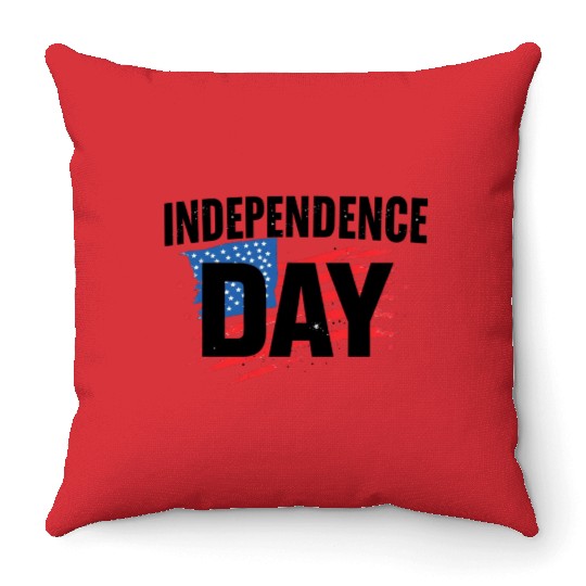 Patriotic American Day Graphic Throw Pillows